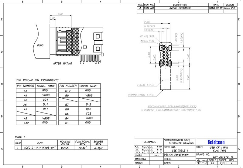 ACF012-1A1H1K103-OH7 CF14PM Side Plug-39