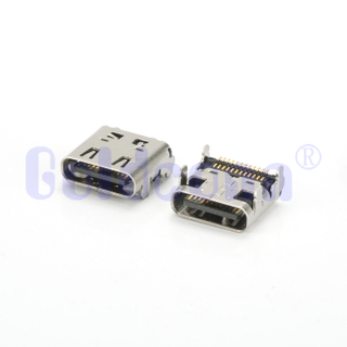 CF224-011SCB12R Type C USB 4.0 24PIN Female Connector,Single shell,Double mounting