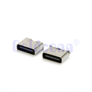 CF256-06LB11R-02 Type C USB 6 PIN Female Connector, Vertical Type, DIP