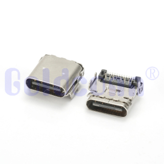 CF253-24LB01R-02 Type C USB Female 24 PIN Top-Mount, DIP+SMT