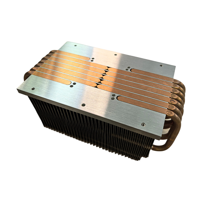 Snap-fit Fin + Heat Pipe Heatsink.