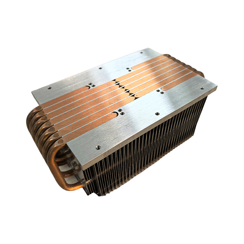 Snap-fit Fin + Heat Pipe Heatsink.
