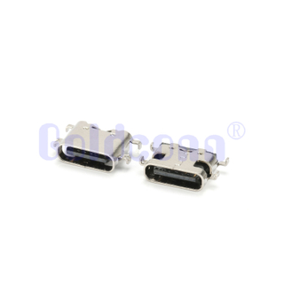 CF227-06SLB01R-99 Type C USB 6 PIN Female Connector,Sinking,4 PINS insertion